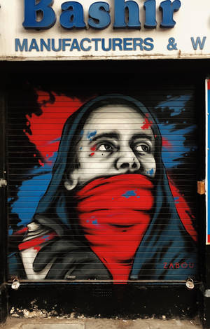Man Hoodie Masker Straatkuns muurpapier — Honor Pad 20 Muurpapier