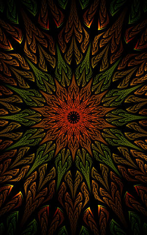 Donker Fraktale Mandala muurpapier — RedMagic Table Muurpapier