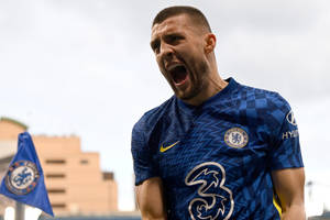 Mateo Kovacic Skreeuende Nommer 3 — Sokker Muurpapier