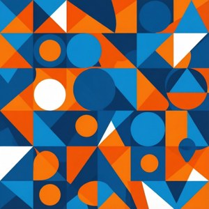Geometriese patroon van driehoeke en sirkels in Eventbrite-kleure met geïntegreerde logo. — Tecno Phantom Muurpapier