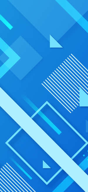 Blou Meetkundig — Redmi Note Muurpapier