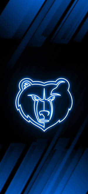 Memphis Grizzlies Neonblou muurpapier — iPhone 18 Pro Muurpapier