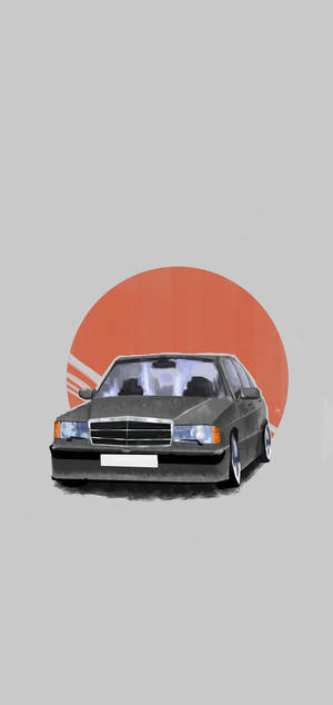 Mercedes iPhone X Minimalist Art — iPhone 13 Mini Muurpapier