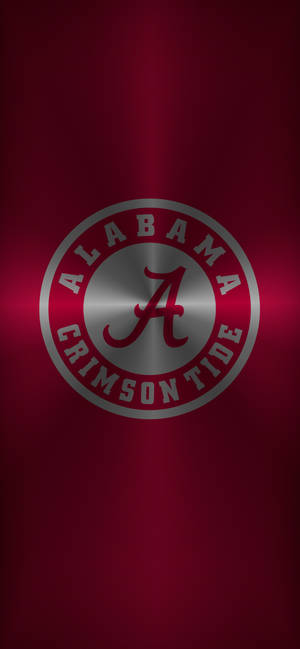 Metaal Logo Alabama Crimson Tide agtergrond — iPhone 18 Pro Max Muurpapier