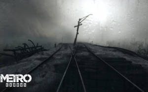 Metro Exodus Treinspore 3440x1440 — Winter Muurpapier