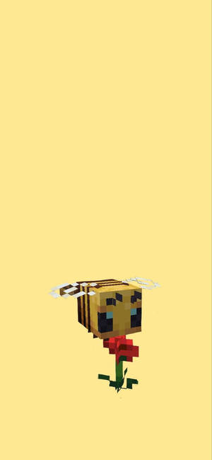 Minecraft by met blom agtergrond — iPhone Air Muurpapier