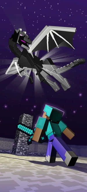 Minecraft Karakters Prente — POCO M Muurpapier