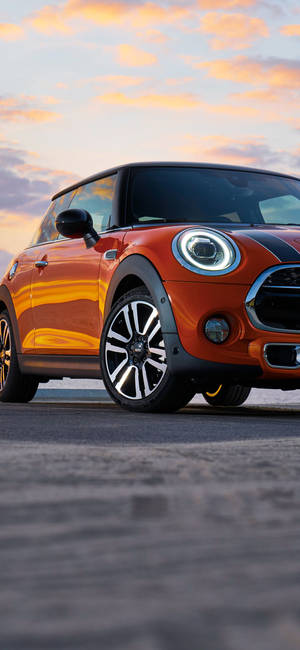 Mini Cooper portretagtergrond — iPhone 12 Pro Muurpapier