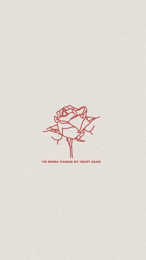 Minimale Rooi Roos agtergrond — Minimale GIF Muurpapier