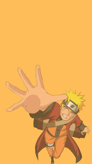 Minimalistiese Anime Foon Naruto Hand — Minimalistiese anime Muurpapier