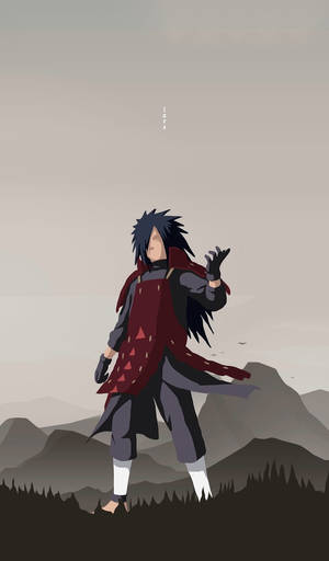 Minimalistiese Anime Foon Madara Uchiha — Naruto Muurpapier
