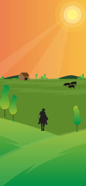 Cowboy Iphone — Samsung Galaxy S20 Muurpapier