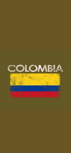 Minimalistiese Colombia Vlag Kuns agtergrond — iPhone 17 Muurpapier