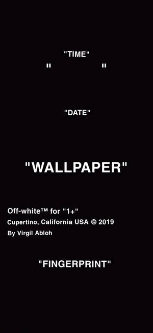 Off White vir iPhone swart muurpapier — iPhone 17e Muurpapier