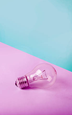 Minimalistiese Gloeilamp In Pastelblou En Violet — Xiaomi Pad Mini Muurpapier