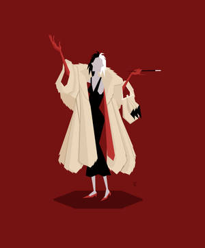 Minimalistiese kuns Cruella agtergrond — Motorola Razr Ultra 2025 Muurpapier