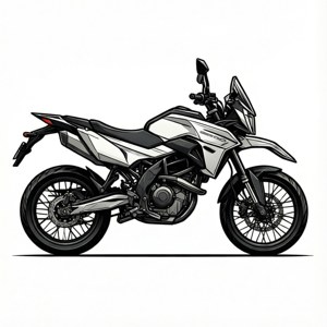 Minimalistiese lynkuns Sherco motorfiets wit agtergrond — Pixel Watch Muurpapier