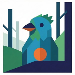 Pikipek in 'n slanke minimalistiese plat ontwerp, perfek vir skoon estetika. — Tecno Phantom Muurpapier