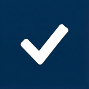 Eenvoudige wit regmerk op donkerblou agtergrond. — Tecno Phantom Muurpapier