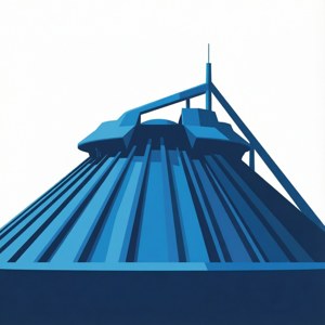 Plat vektorillustrasie van Space Mountain met geometriese vorms — Pixel Watch 4 Muurpapier
