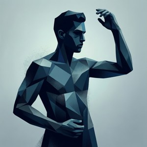 Abstrakte geometriese voorstelling van Hector Doyle. — Pixel Watch Muurpapier