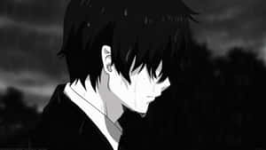 Misterieuse Anime Karakter in Swart en Wit
