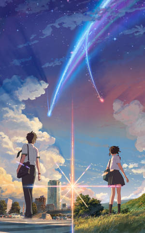 Mobiele Kimi No Nawa-agtergrond — Moto Pad 60 Neo Muurpapier