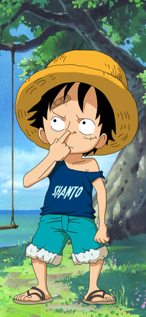 Monkey D Luffy Kind-agtergrond — Pixel 11 Pro Muurpapier