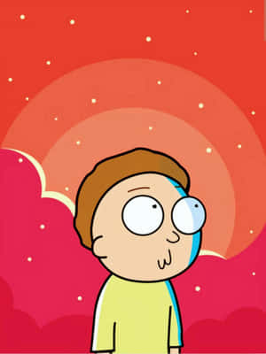 Morty Smith – Die Mallige Ruimtereisende Handlanger — Galaxy Z TriFold Muurpapier
