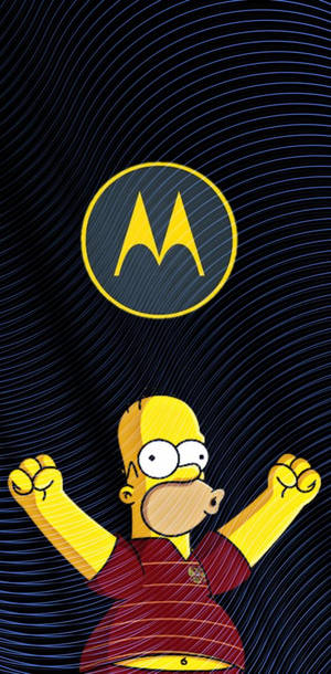 Motorola en Simpson — Motorola Muurpapier