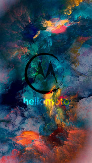 Motorola Kleurvolle Wolkekuns — Motorola Muurpapier