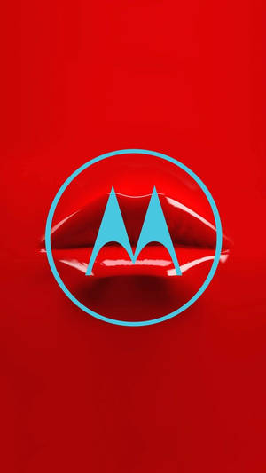 Motorola Rooi Lippe — Motorola Muurpapier