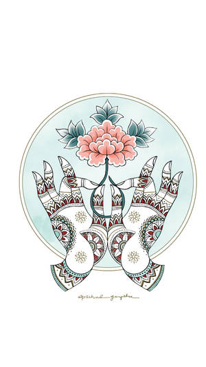 Mudras Geestelike Estetika — Spirituele Estetiek Muurpapier