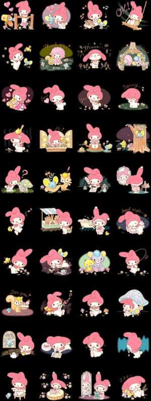 Line Stempel My Melody, HD Png Aflaai
