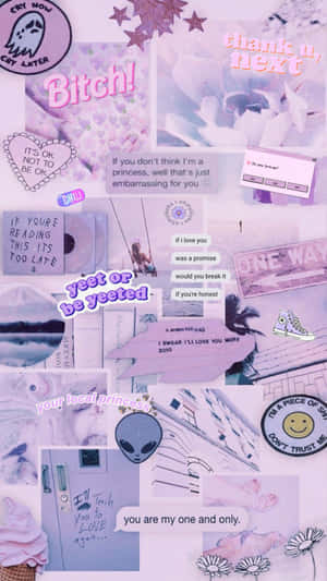 Pers Collage — Ligpers aesthetics Muurpapier