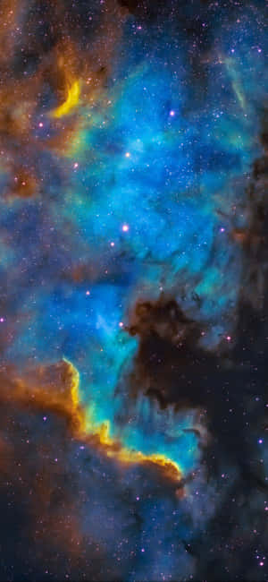 Blou Galaxy Iphone — Pixel 10 Pro Muurpapier