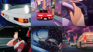 Anime Motor agtergrond — Anime kar Muurpapier
