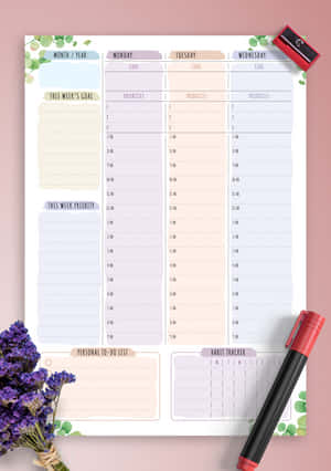 Beplanner Prente — iPad Pro Muurpapier