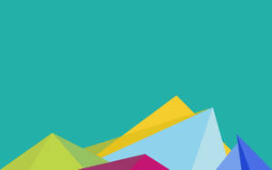 Eenvoudige meetkundige berge ontwerp muurpapier