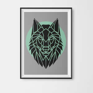 Koel Wolf prente — Koel wolf Muurpapier
