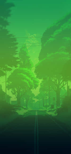 Groen Estetiese agtergrond — iPhone 15 Muurpapier