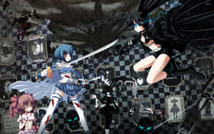 Anime-geveg agtergrond — Anime kamer GIF Muurpapier