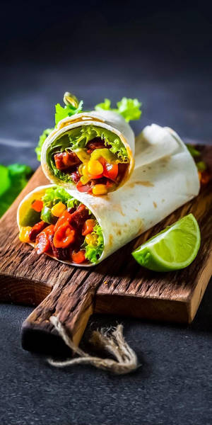 Spaanse Rissie Burrito agtergrond — 18:9 Muurpapier