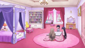 Anime Kamer prente — Snoesige anime meisie Muurpapier