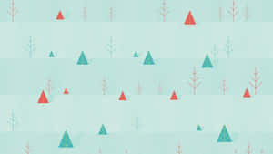 Eenvoudige Kersfeesagtergrond — Kersboom Muurpapier