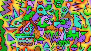 Retro estetiese prente — Retro estetika Muurpapier
