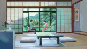 Anime-kamer agtergrond — Anime kamer GIF Muurpapier