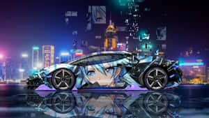 Anime-motor prente — Anime kar Muurpapier