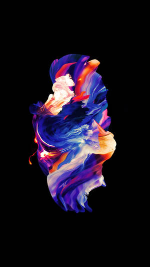 AMOLED digitale kuns-agtergrond van gesmeerde verf in verskillende skakerings.
