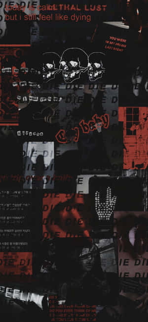Rooi Collage — iPhone 14 Pro Muurpapier